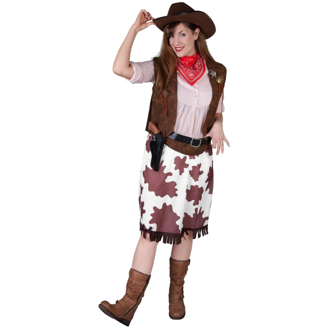Kostüm - Cowgirl - für Erwachsene - 4-teilig - in verschiedenen Größen