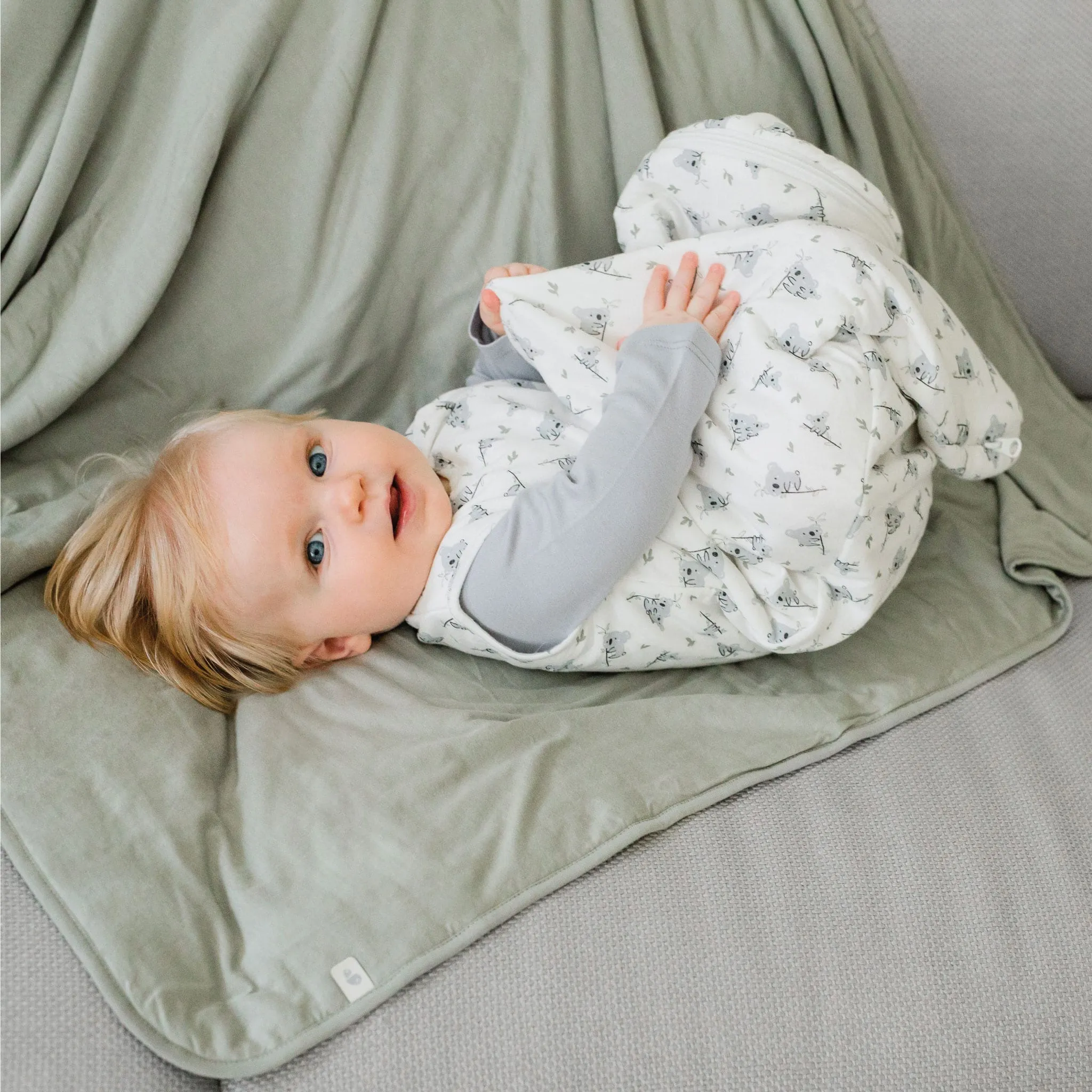 Perlimpinpin Couverture Bambou - Mousse