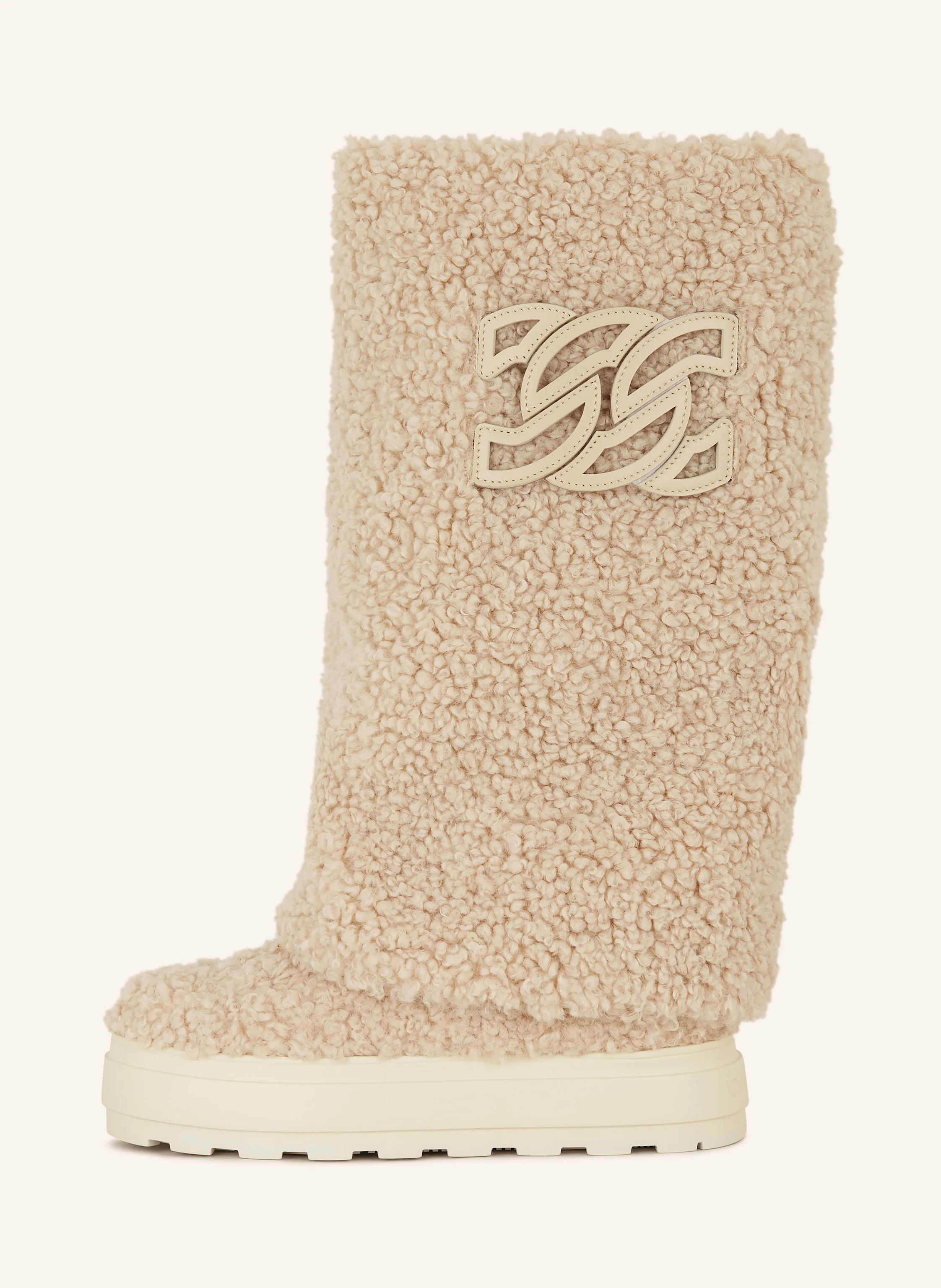 CASADEI Plateau-Boots mit Teddyfell