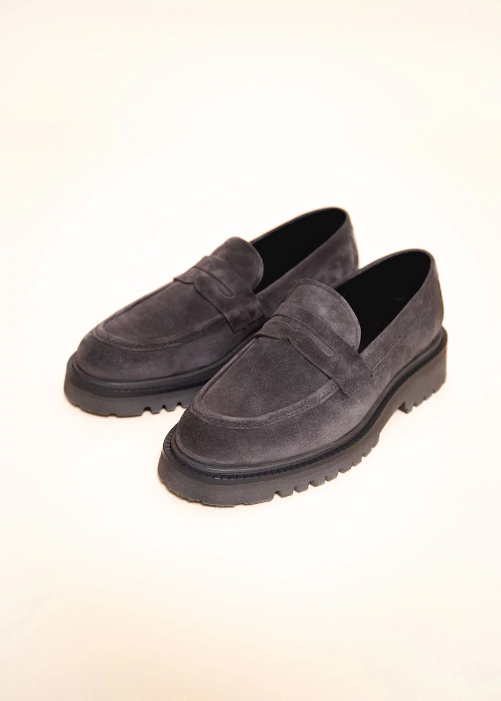 MOCASSIN TESEO VELOURS GRIS