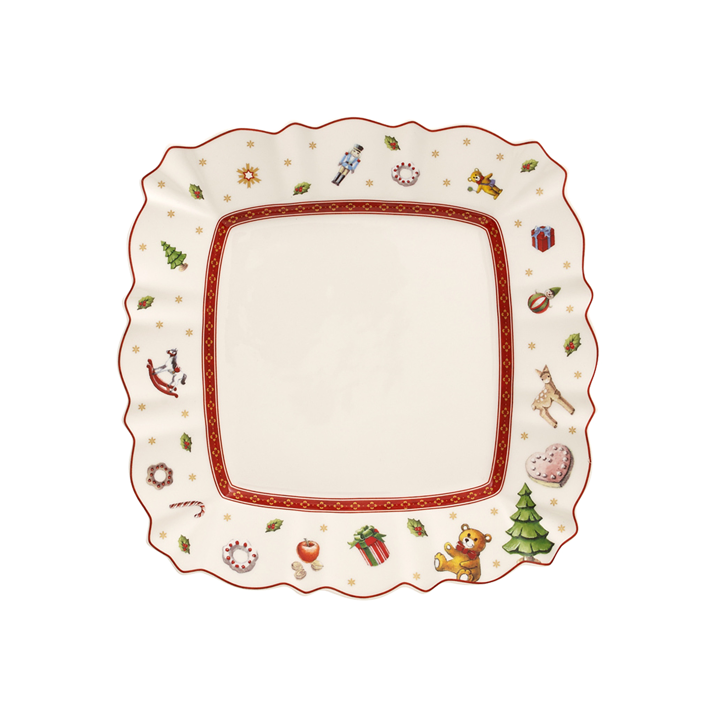 Toy's Delight Appetizer and dessert plate Red, Premium Porcelain