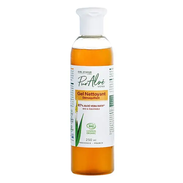 Gel de limpeza e demaquilante Pure Aloe com 78% de aloe vera orgânica, 250ml