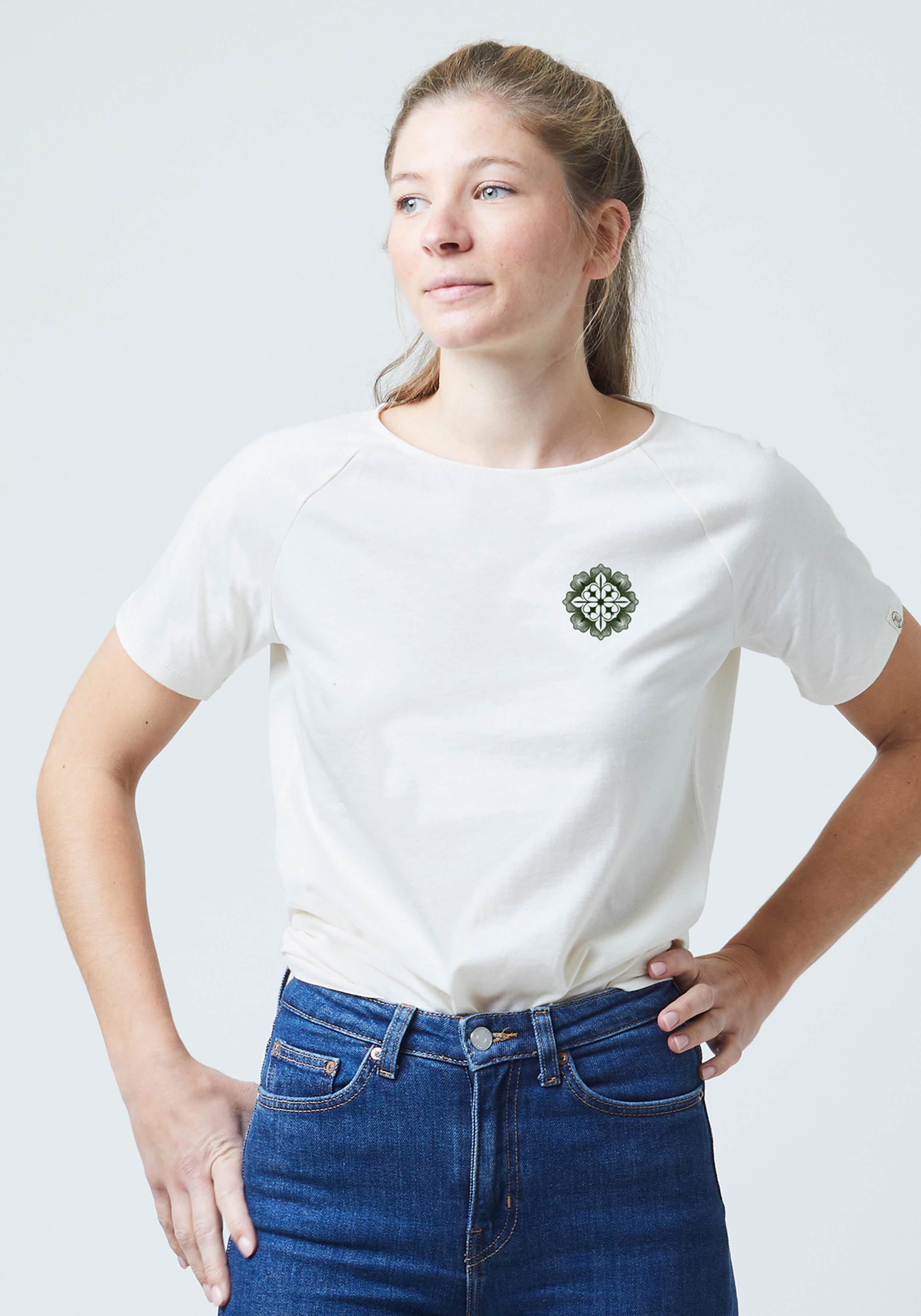 WE ARE ZRCL Damen Raglan T-Shirt Floral Natural