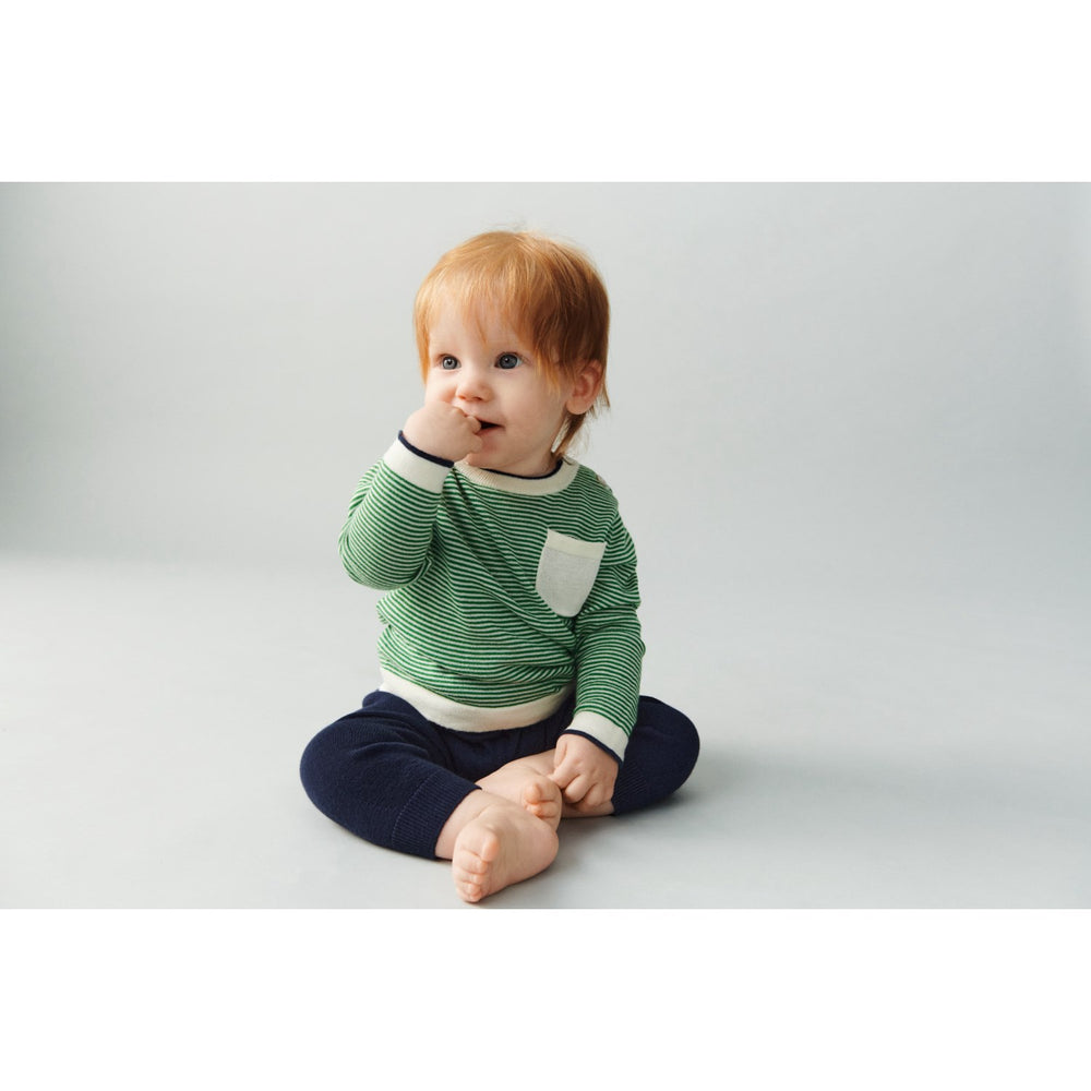 Køb FUB Ecru/Pine Striped Crew