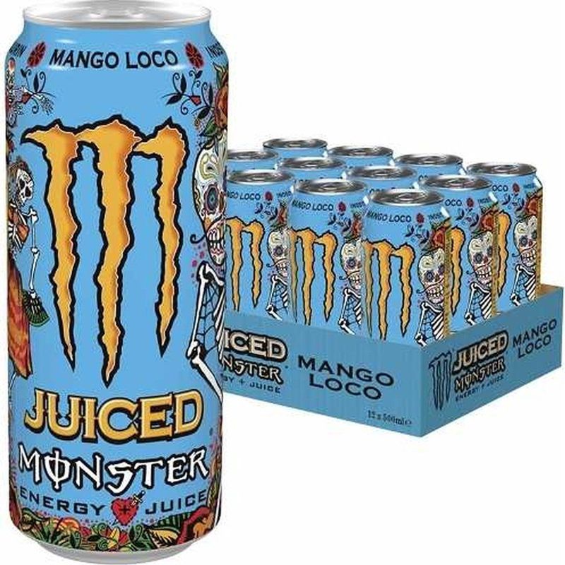Monster Energy Juiced Energy Drink Mango Pre Workout 1 Blikje
