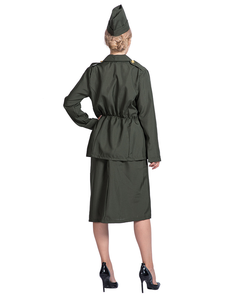 (160-170cm) Fasnachts Erwachsenen Kostüm Militär Soldatin Army Verkleidung für Motto Partys / Halloween
