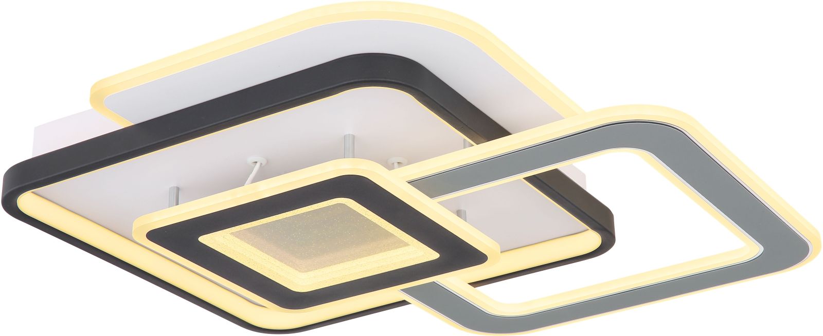 LED-Deckenleuchte - weiß-schwarz-grau - 50 cm