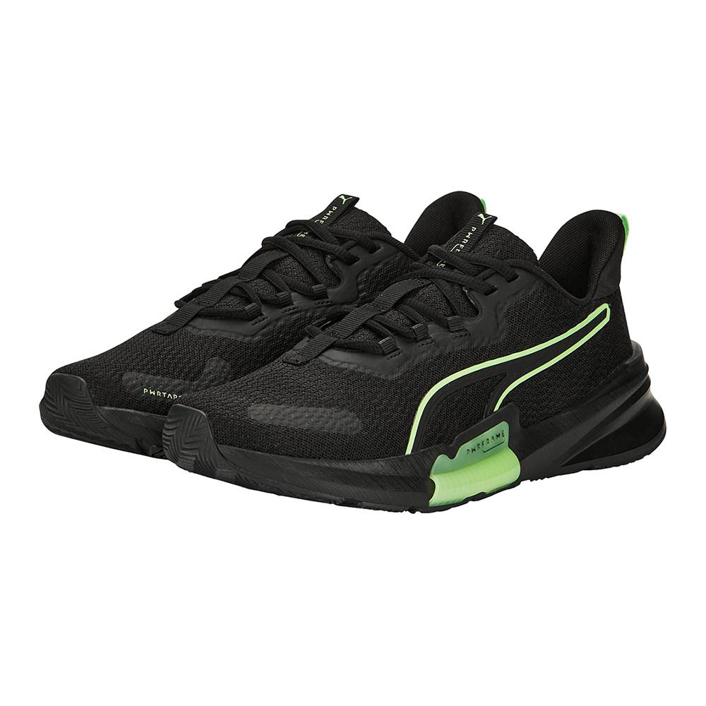 Puma PWRFRAME - Chaussures Training Homme puma black/fizzy lime