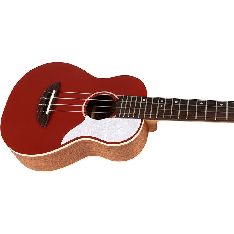 Flight Iris Concert Ukulele Red concert ukelele met gigbag