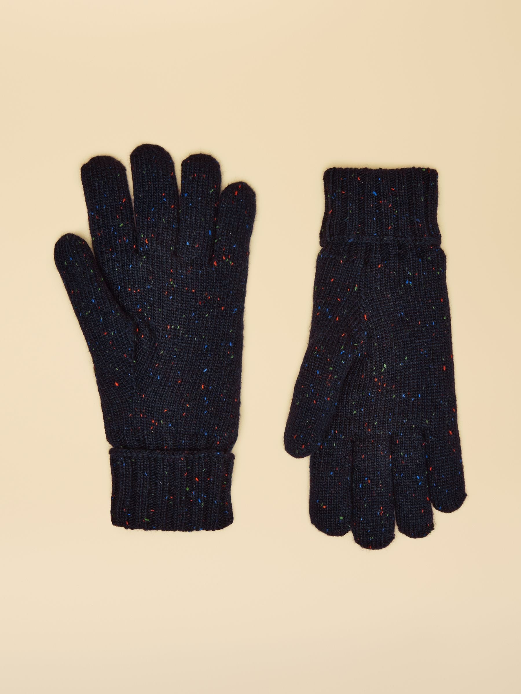 Marineblauw - Joules Hammond Lined Gloves