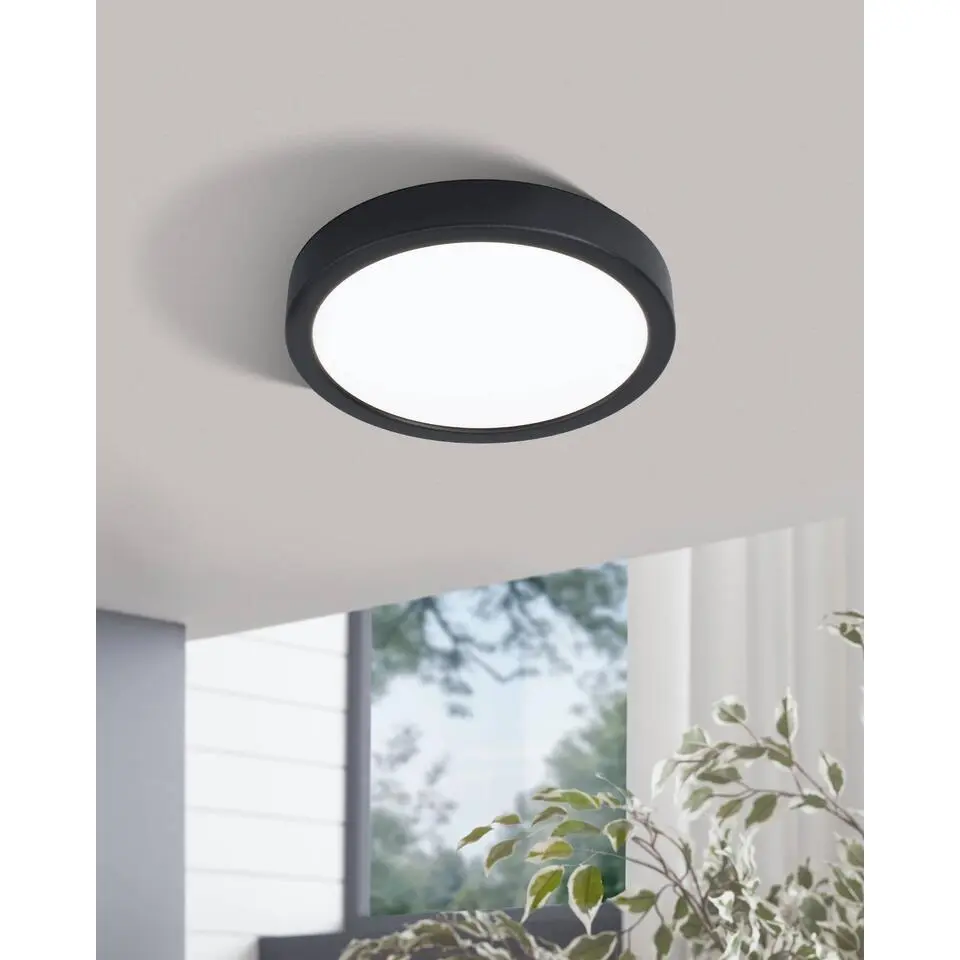 EGLO Fueva 5 Plafonnière - LED - 21 cm - Zwart