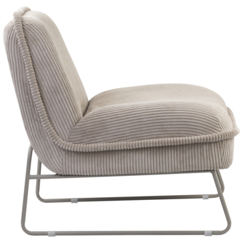 KARWEI fauteuil Amber beige ribstof