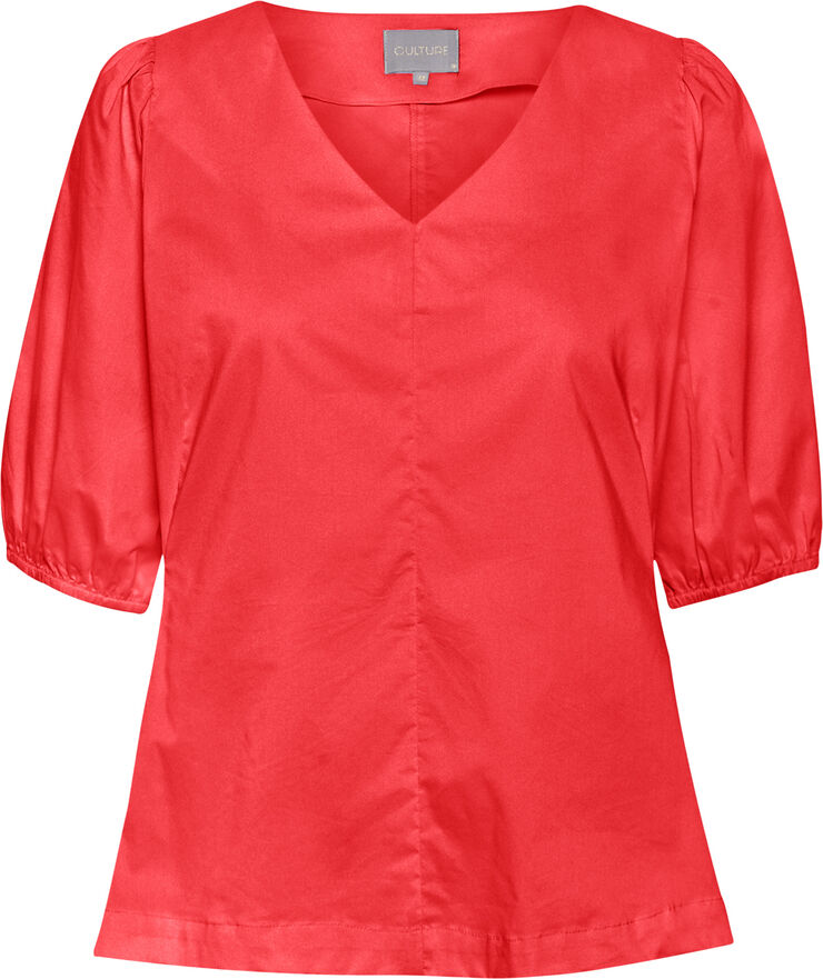 Culture CUantoinett SS Blouse Fiery red