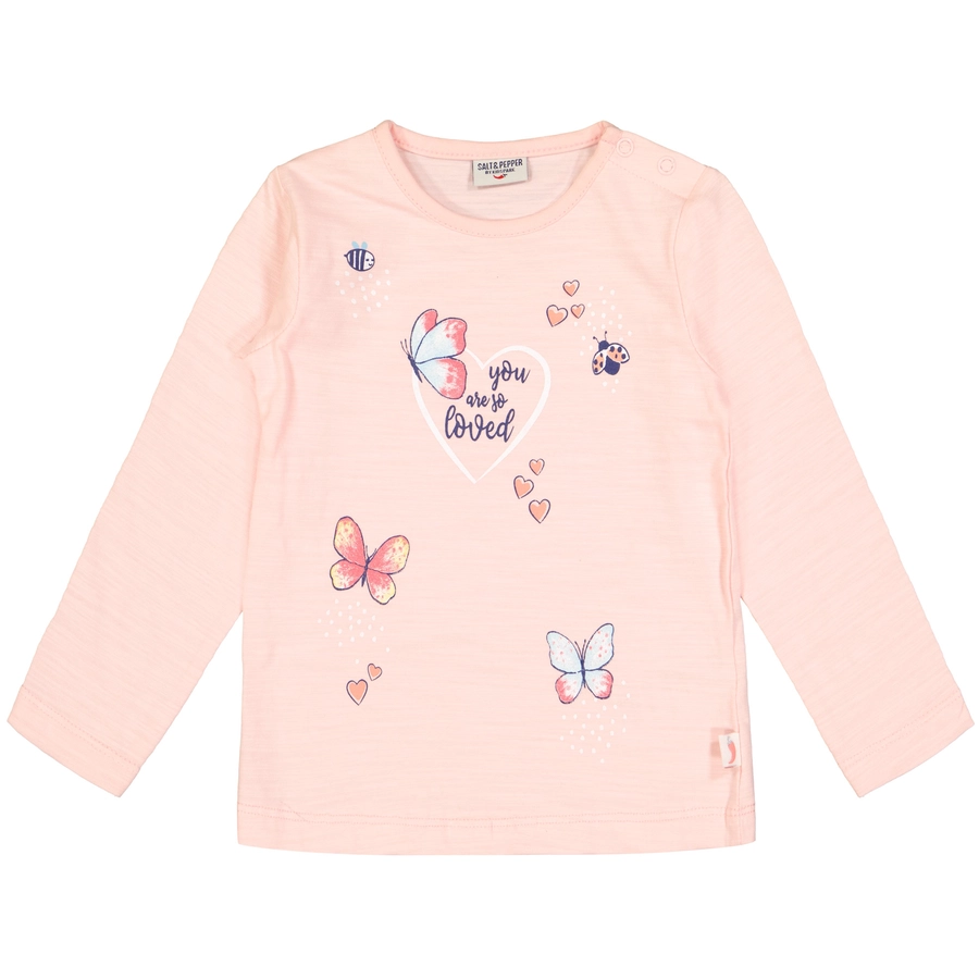 Salt and Pepper Langarmshirt Butterfly rosa