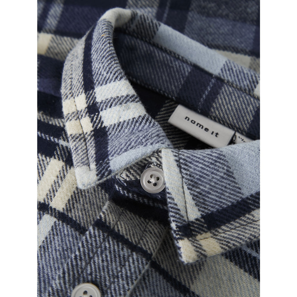 Køb Name It Blue Fog Nmmdetul Ls Overshirt