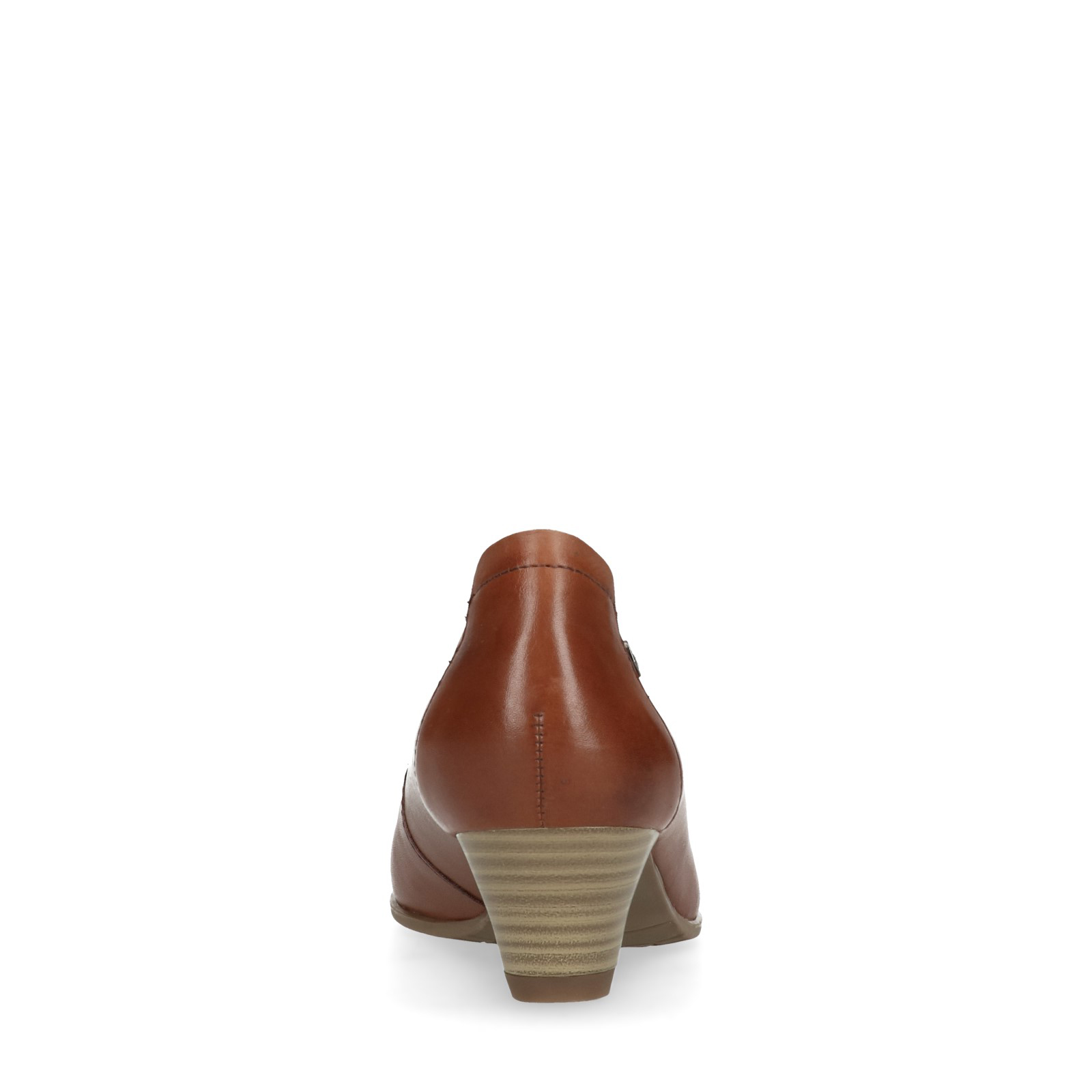 Cognac bruine pump met lage hak