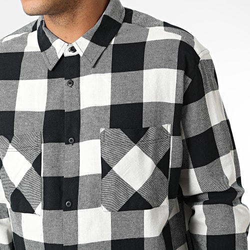 Chemise Manches Longues A Carreaux TB4691 Noir Blanc