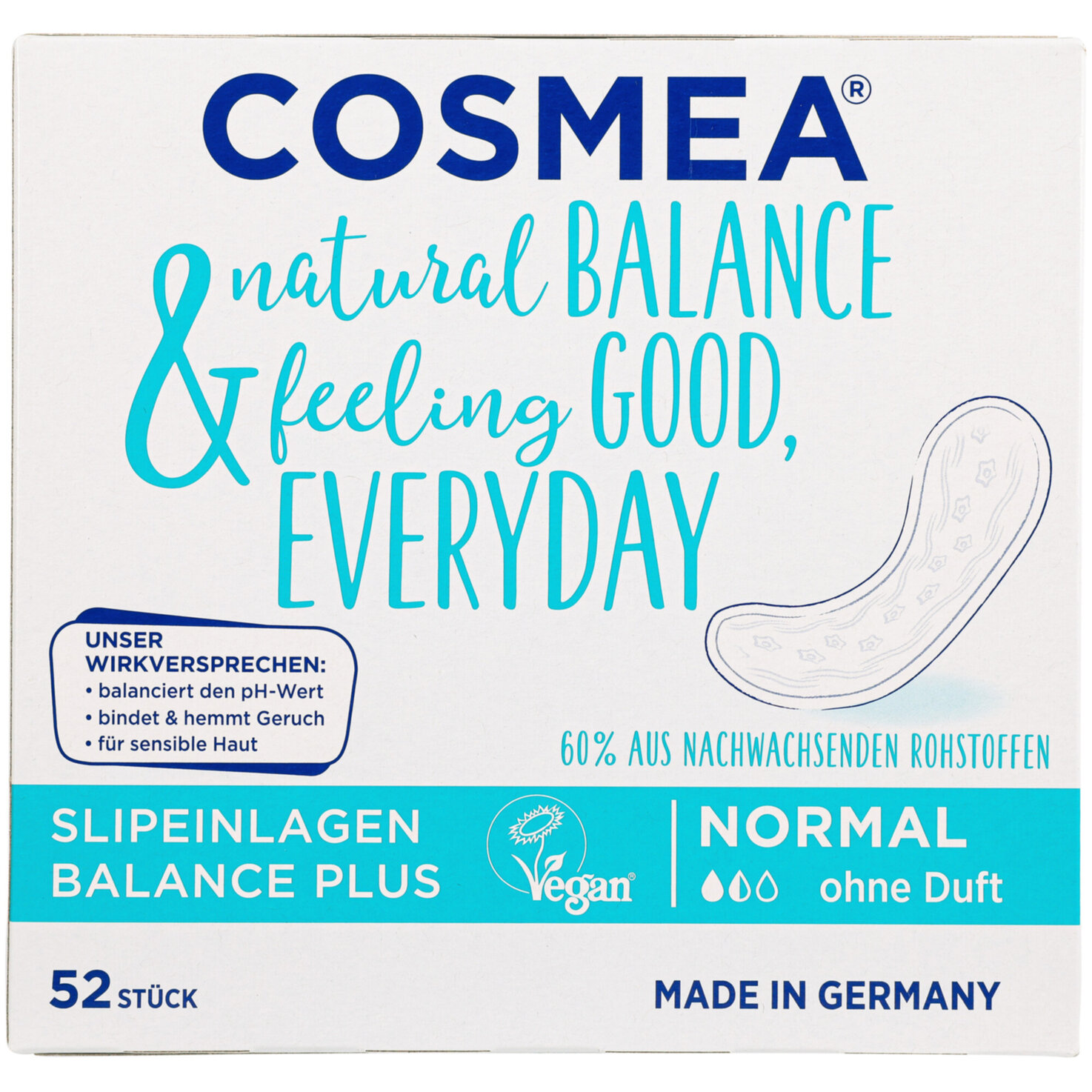 COSMEA Slipeinlagen Balance Normal 52 Stück