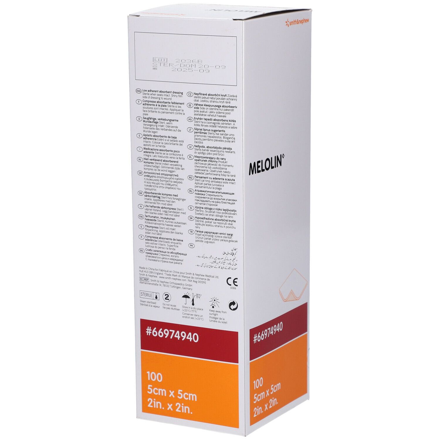 MELOLIN 5x5 cm Wundauflagen steril