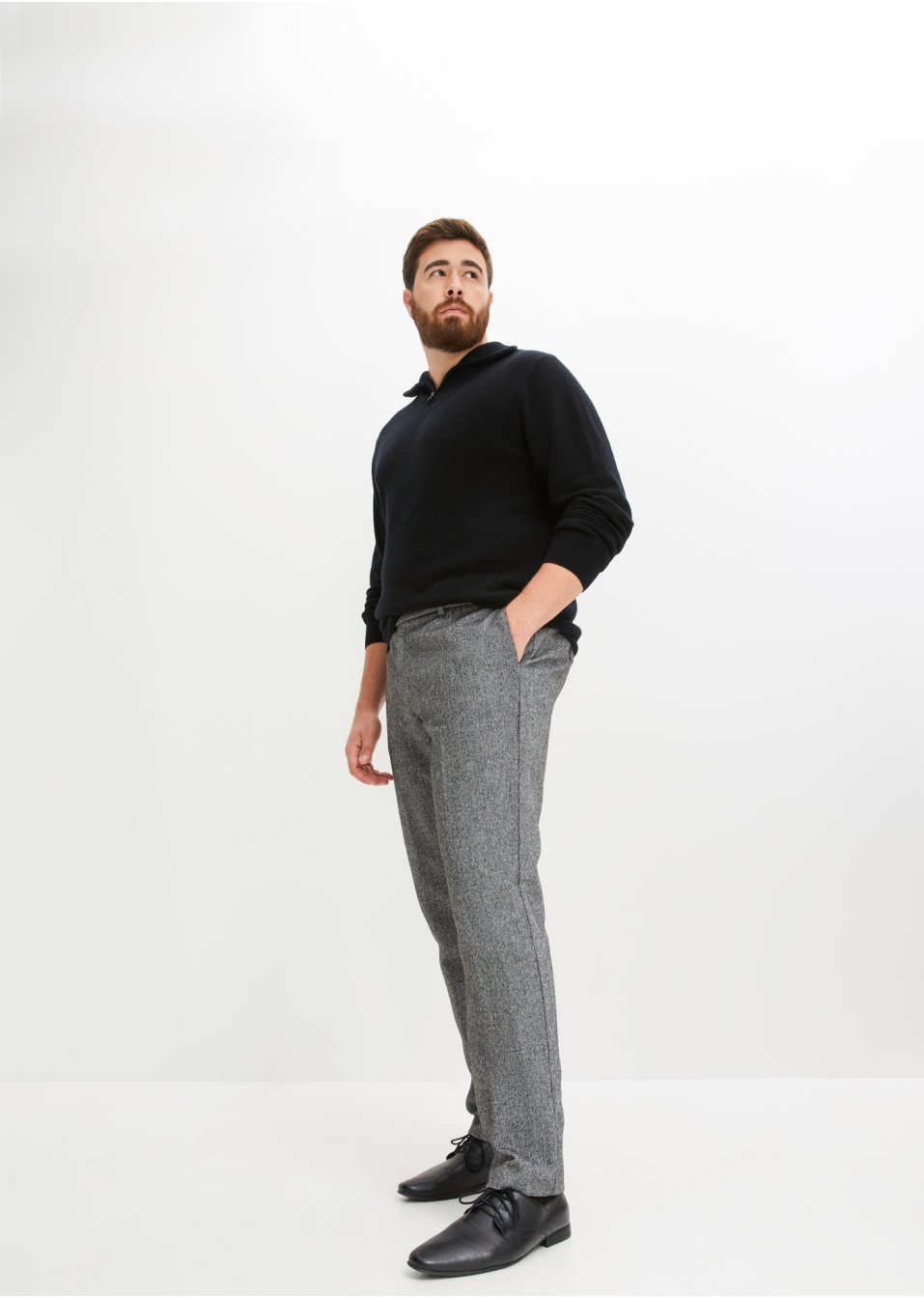 Pull en laine avec teneur en Good Cashmere Standard®, col camionneur