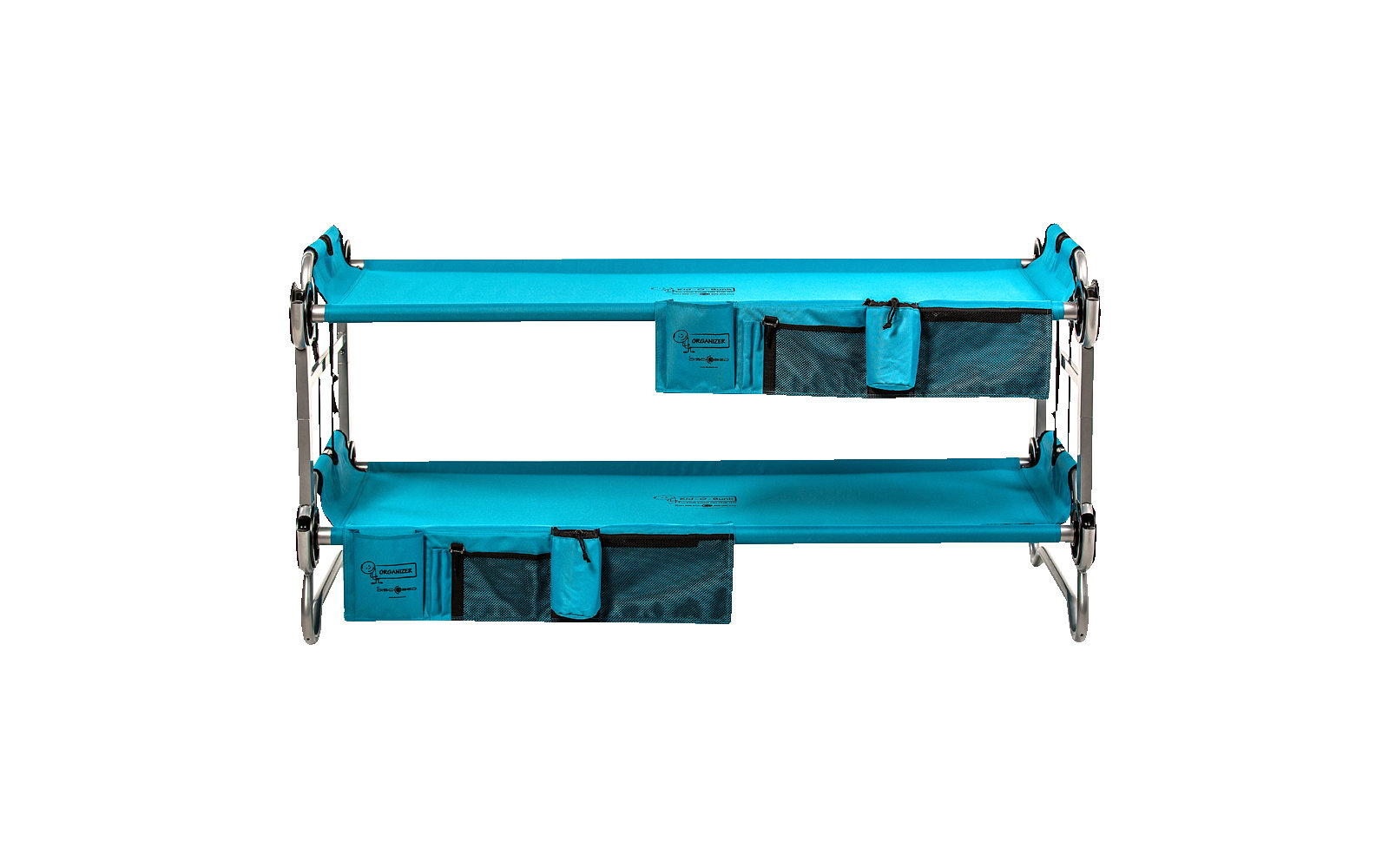 Disc-O-Bed Kid-O-Bunk Kinder Camping Stockbett inkl. Seitentaschen rot / silber