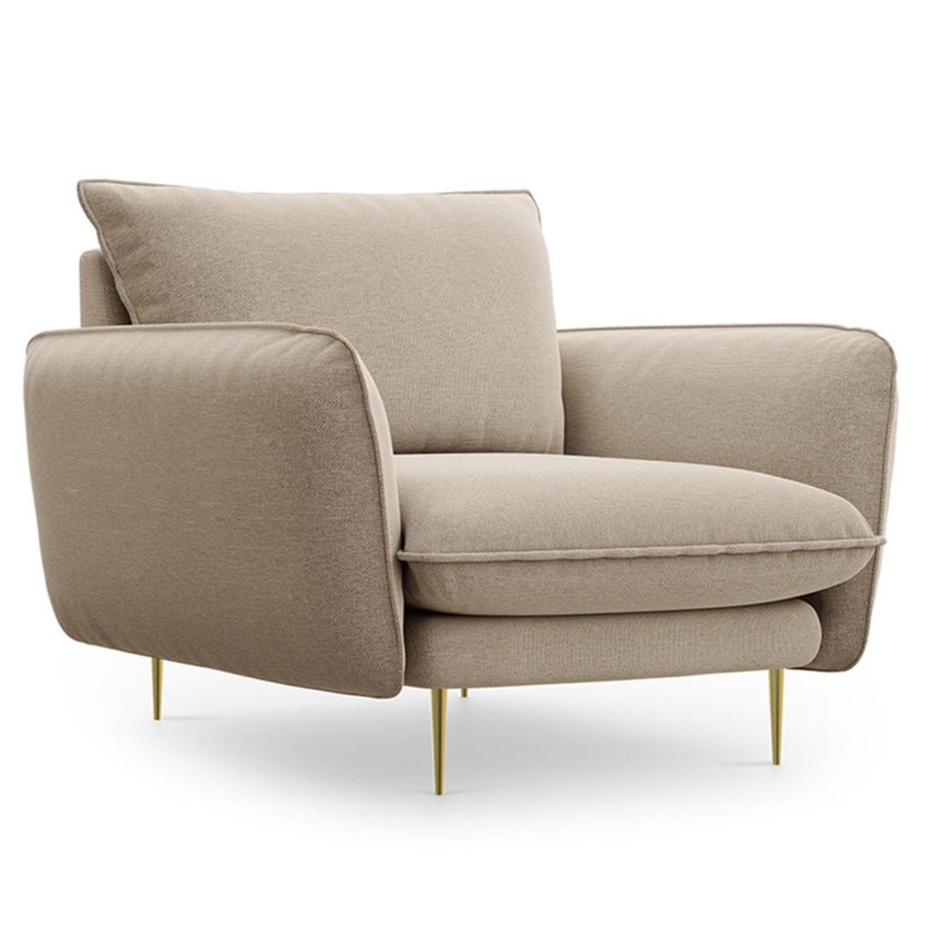Cosmopolitan Design Fauteuil Vienna beige - 97x94x95 cm