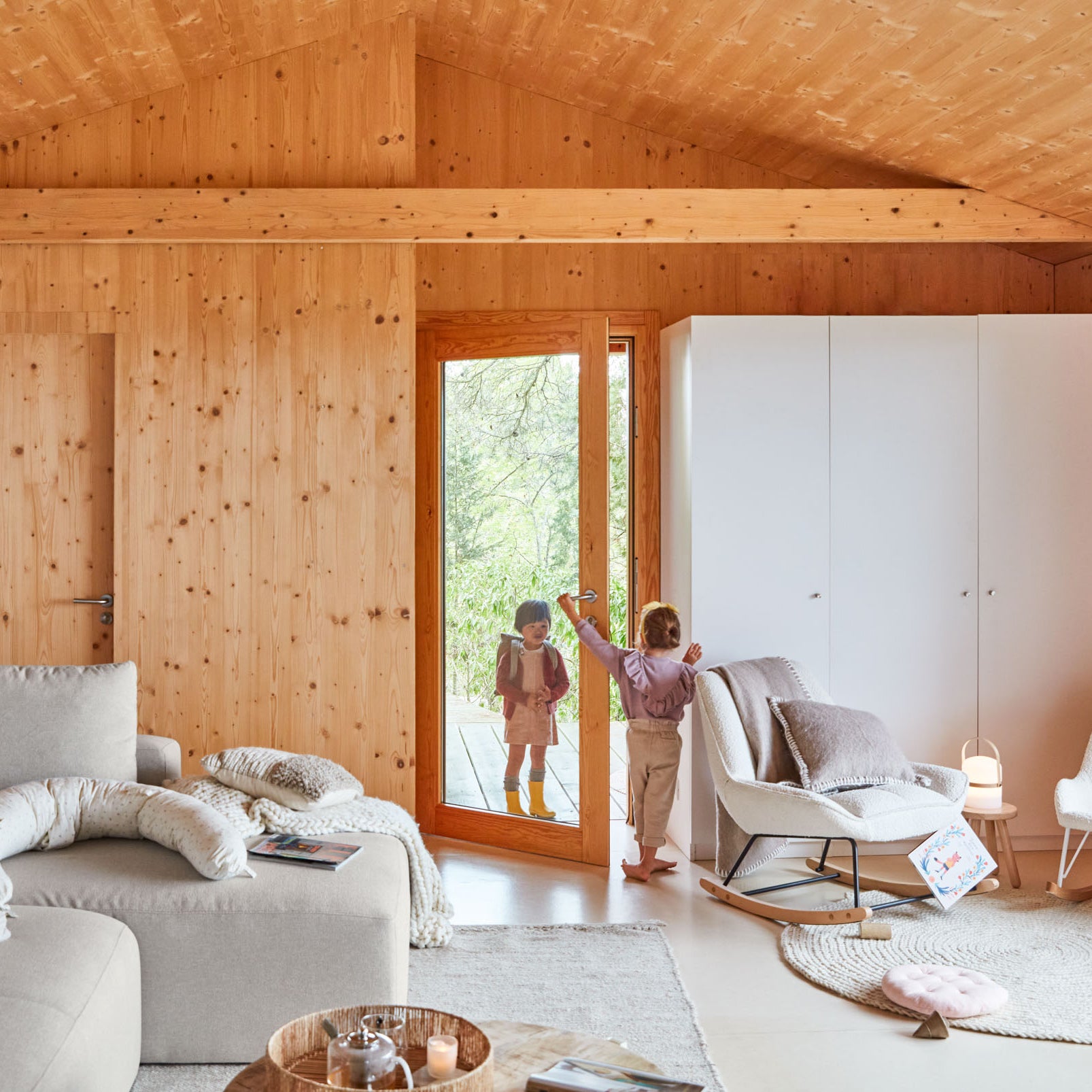Kave Home Blok Chaise Longue Rechts - Ivoor