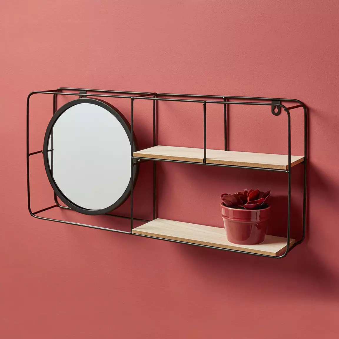 Etagère murale (55 x H26 cm) Miroir Noir