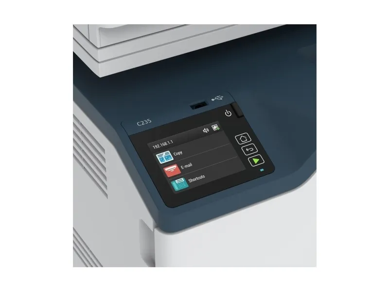 Xerox C235 - Multifunktionsprinter - farve - laser - Legal (216 x 356 mm) (original) - A4/Legal (medie) - op til 22 spm (udskriver) - 250 ark - 33.6 Kbps - USB 2.0, LAN, Wi-Fi(n), USB 2.0 vært - Green World Alliance returneringsprogram