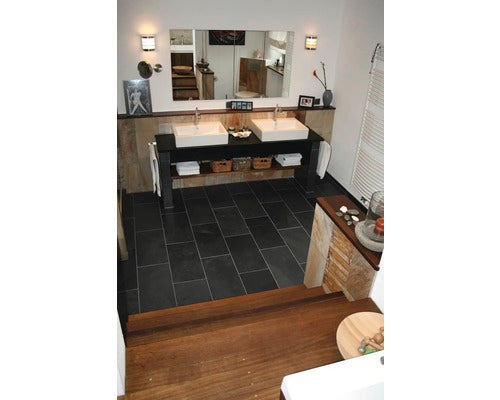 Natuursteen wand- en vloertegel Mustang leisteen 60x30x1 cm