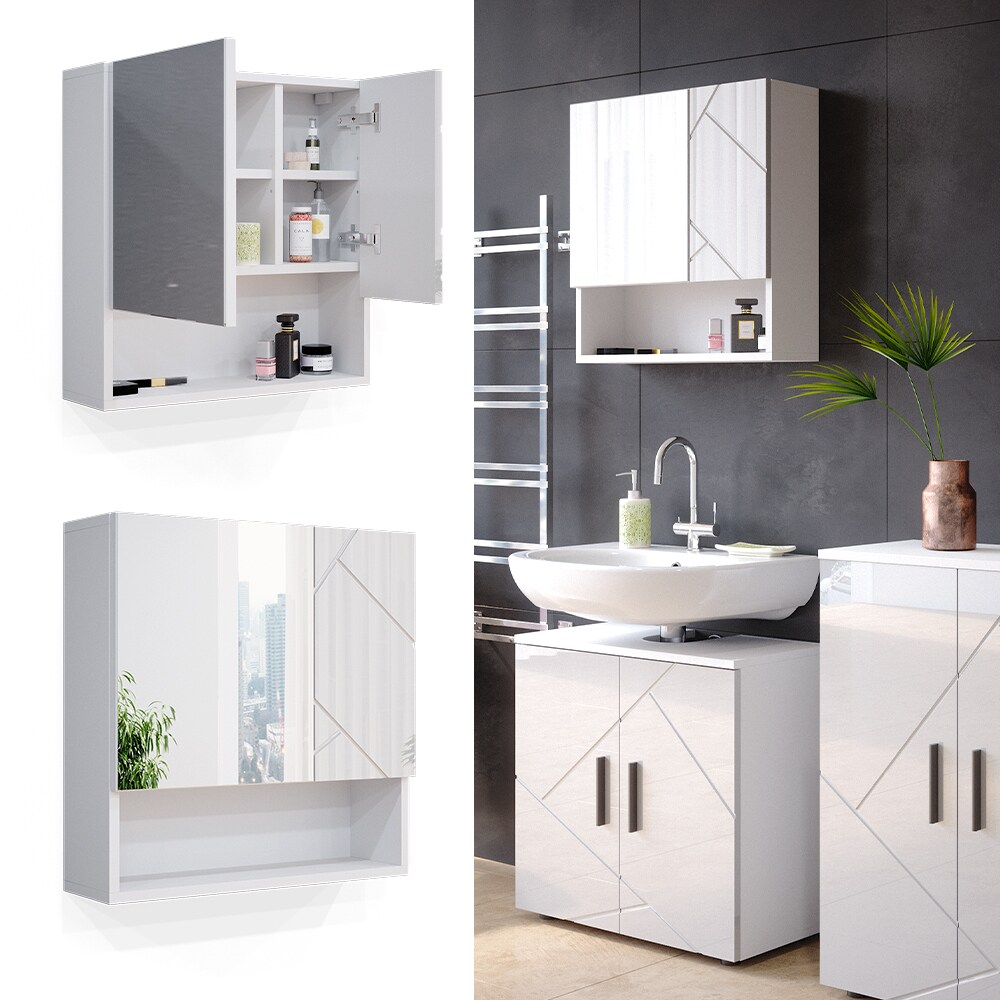 Vicco Spiegelschrank Badschrank Badezimmerspiegel Irma Spiegel Hängeschrank Bad