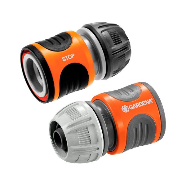 Gardena Conector de Mangueira Water Stop 13-15 mm Cinzento/laranja (18279-20) - 4078500058193