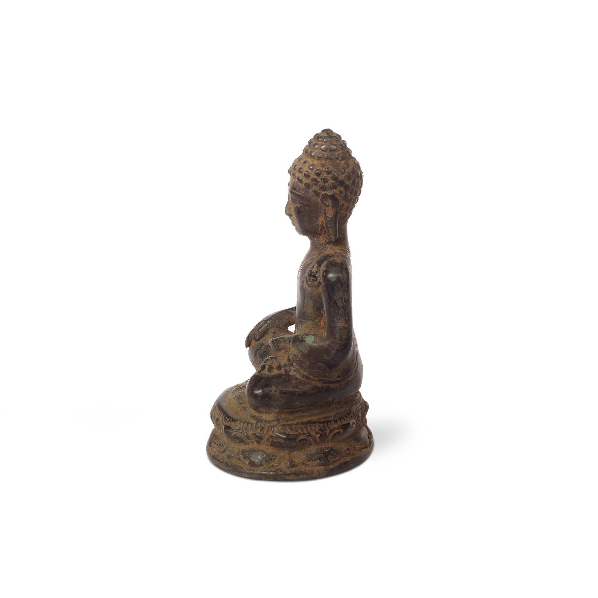 Bronze 'sitzender Buddha', H 10 cm, B 6 cm, T 5 cm von fischer's lagerhaus
