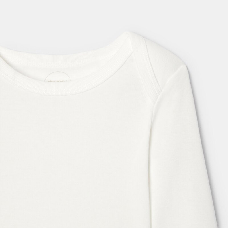 Lot de 2 bodies à manches longues en coton blanc mixte Absorba Blanc