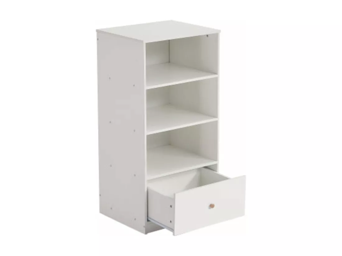 Bibliothèque élégante blanche pour le salon,d60cm×h120cm