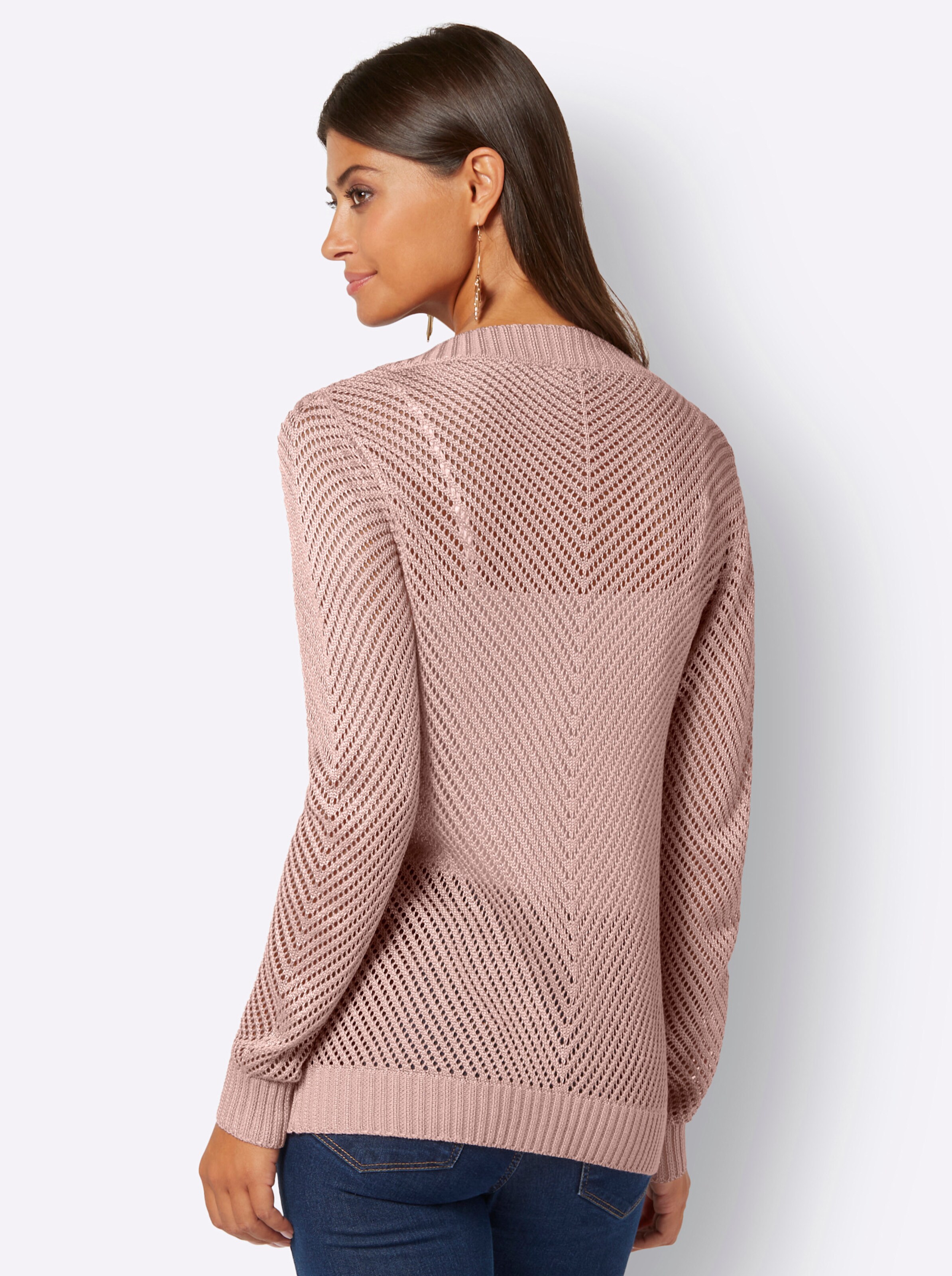 Strickjacke in puder