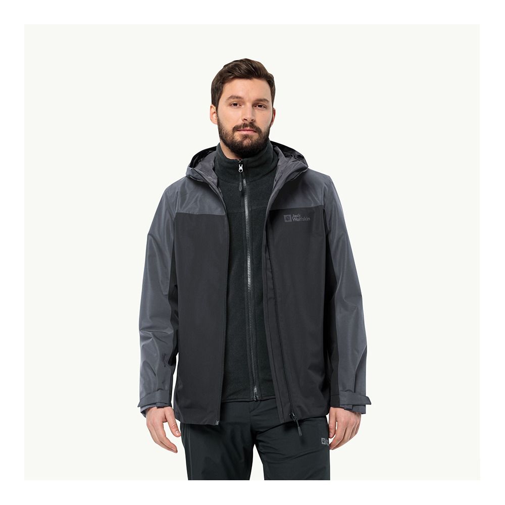 Jack Wolfskin TAUBENBERG 3IN1 - Veste Homme phantom