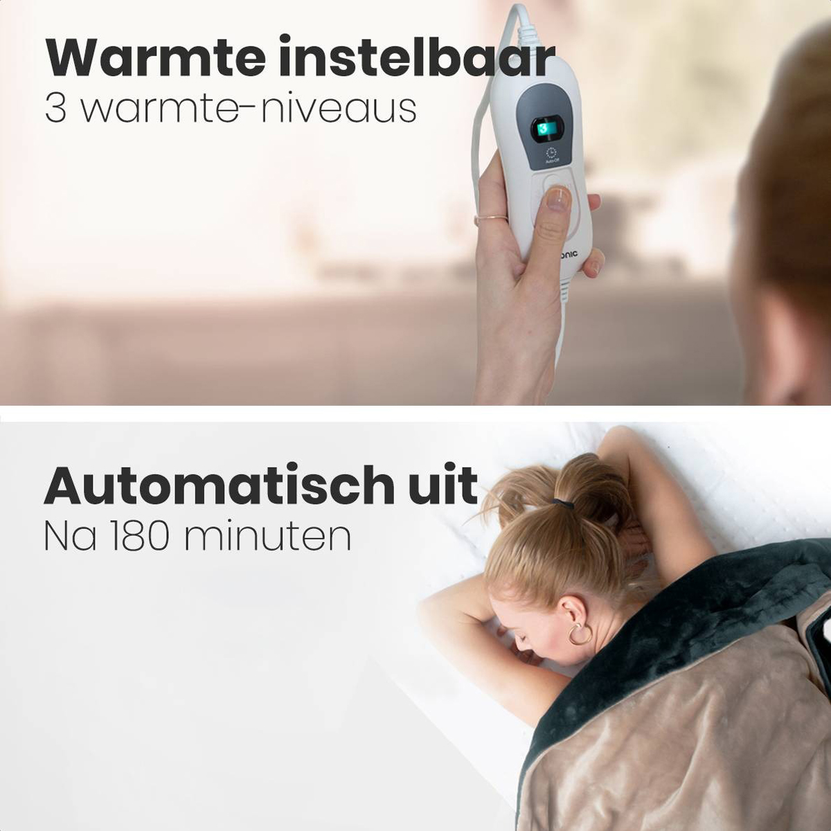 Auronic 2-persoons elektrische deken - Anthracite