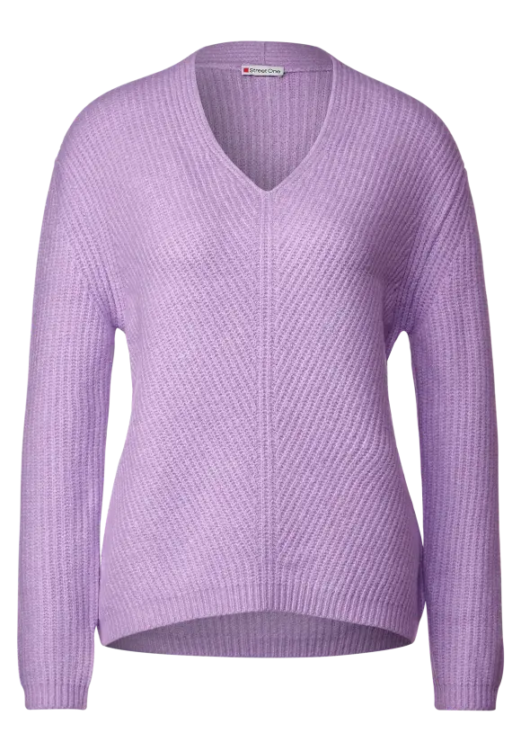 Pullover im Grobstrick - soft pure lilac melange