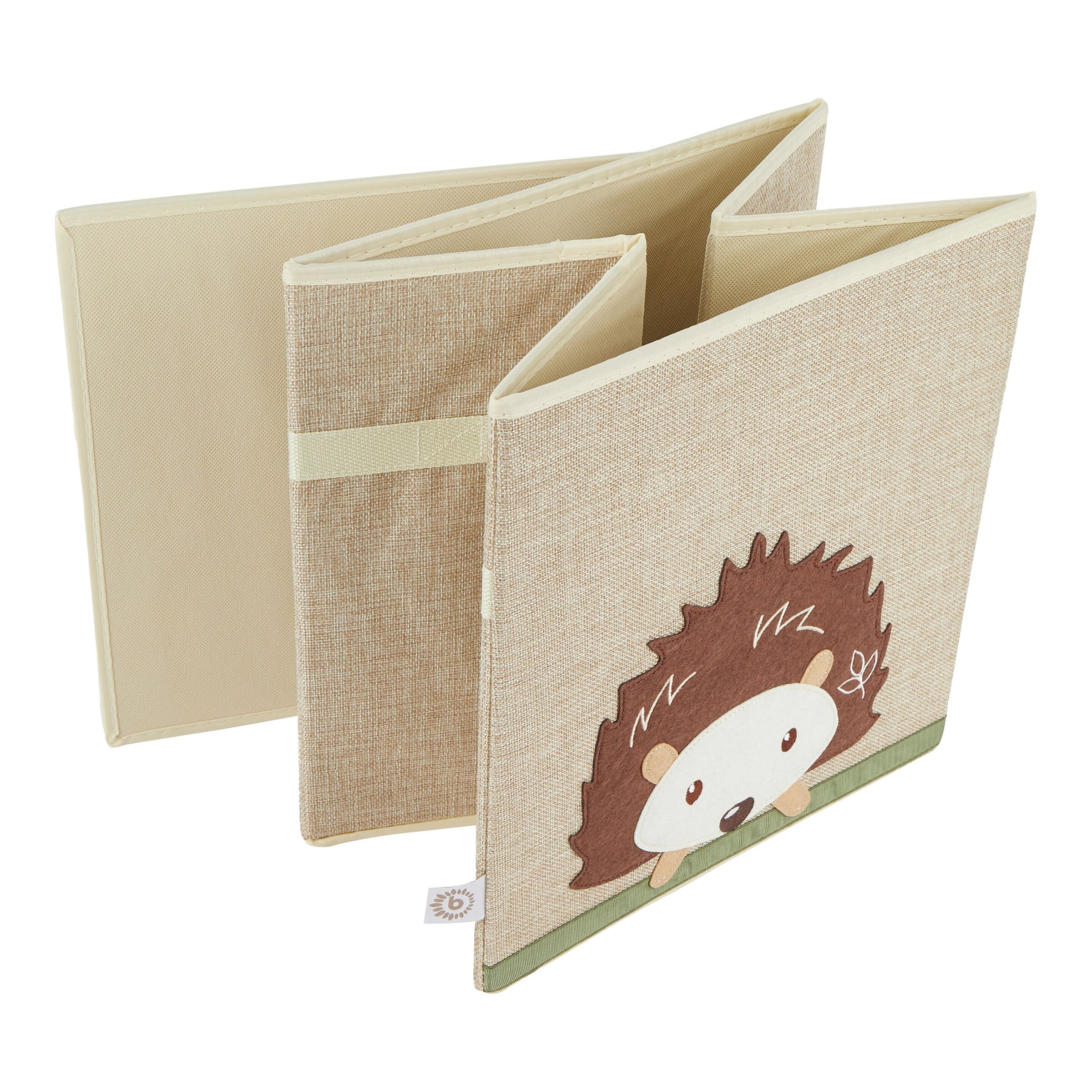 Bieco Aufbewahrungsbox 32x32x32 cm Igel / beige / braun