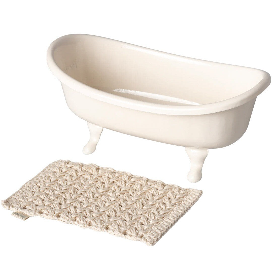 Maileg poppenhuis badmat - off white