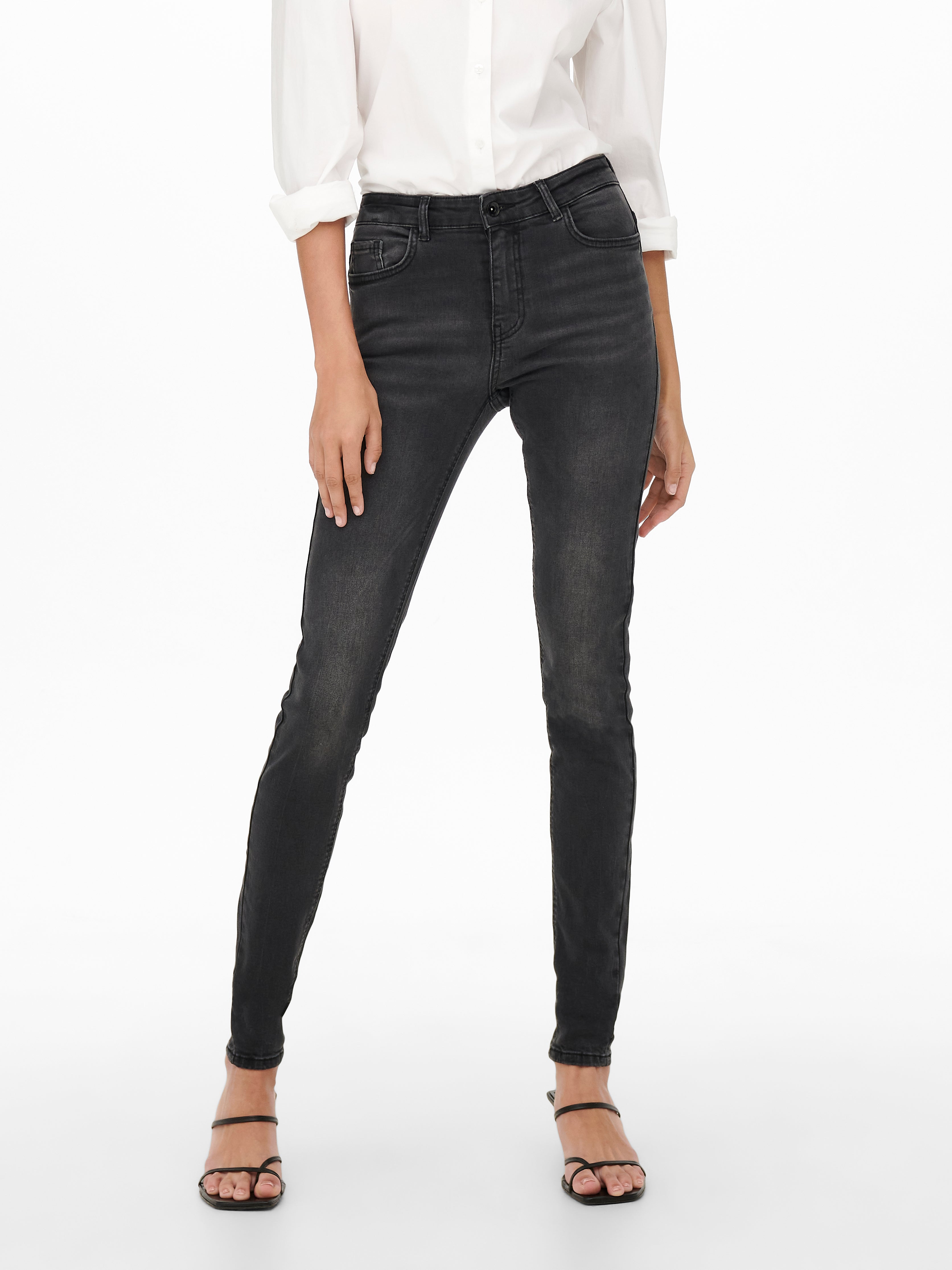 JDYBLUME Mittlere Taille Skinny Fit Jeans Black Denim