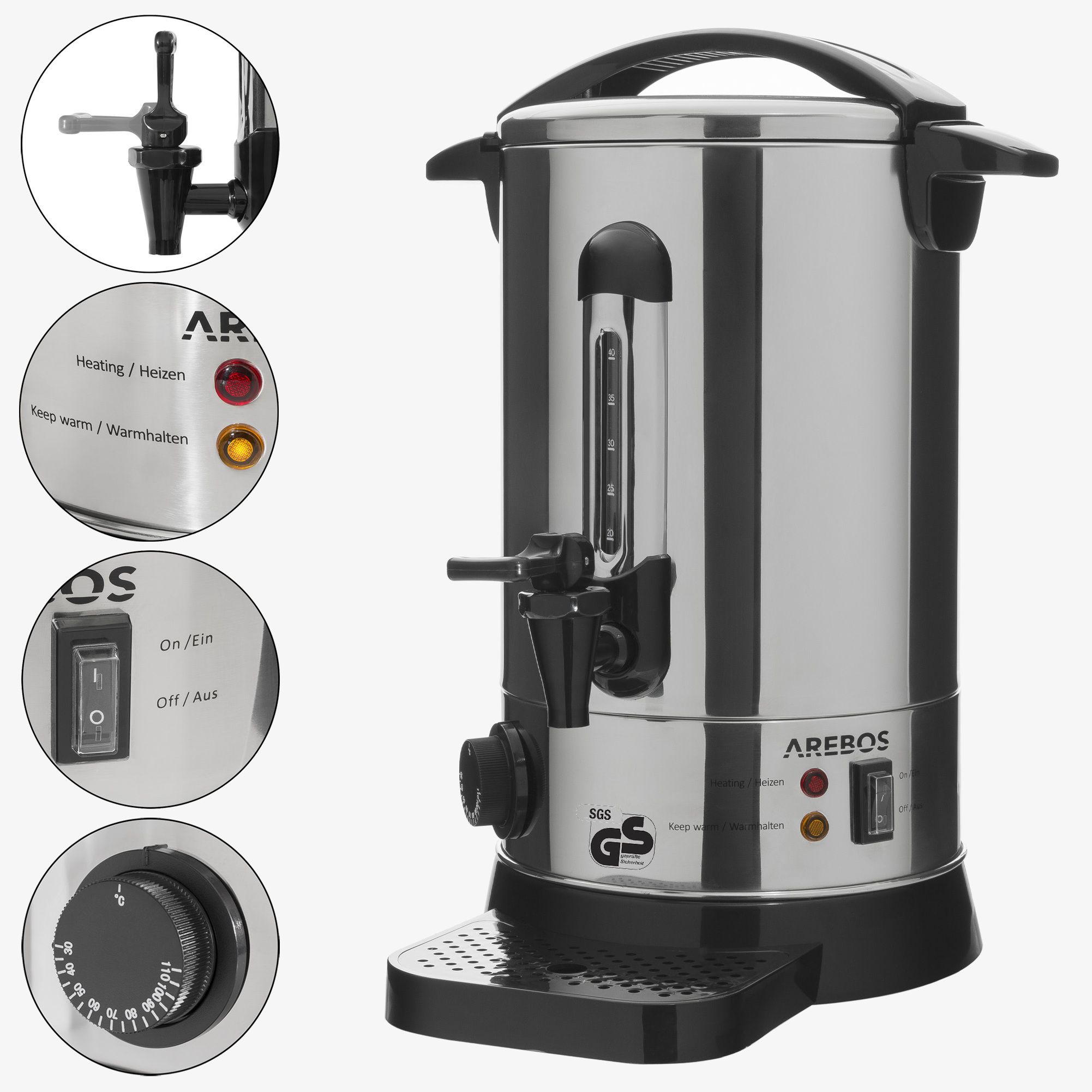 Glühweinkocher 8,8L 950W Edelstahl
