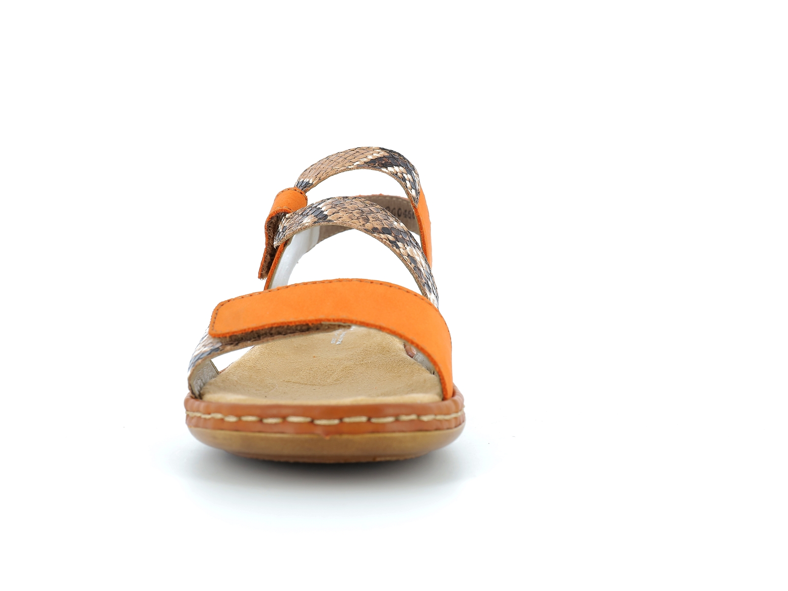 Rieker-659C7 Cuir Orange