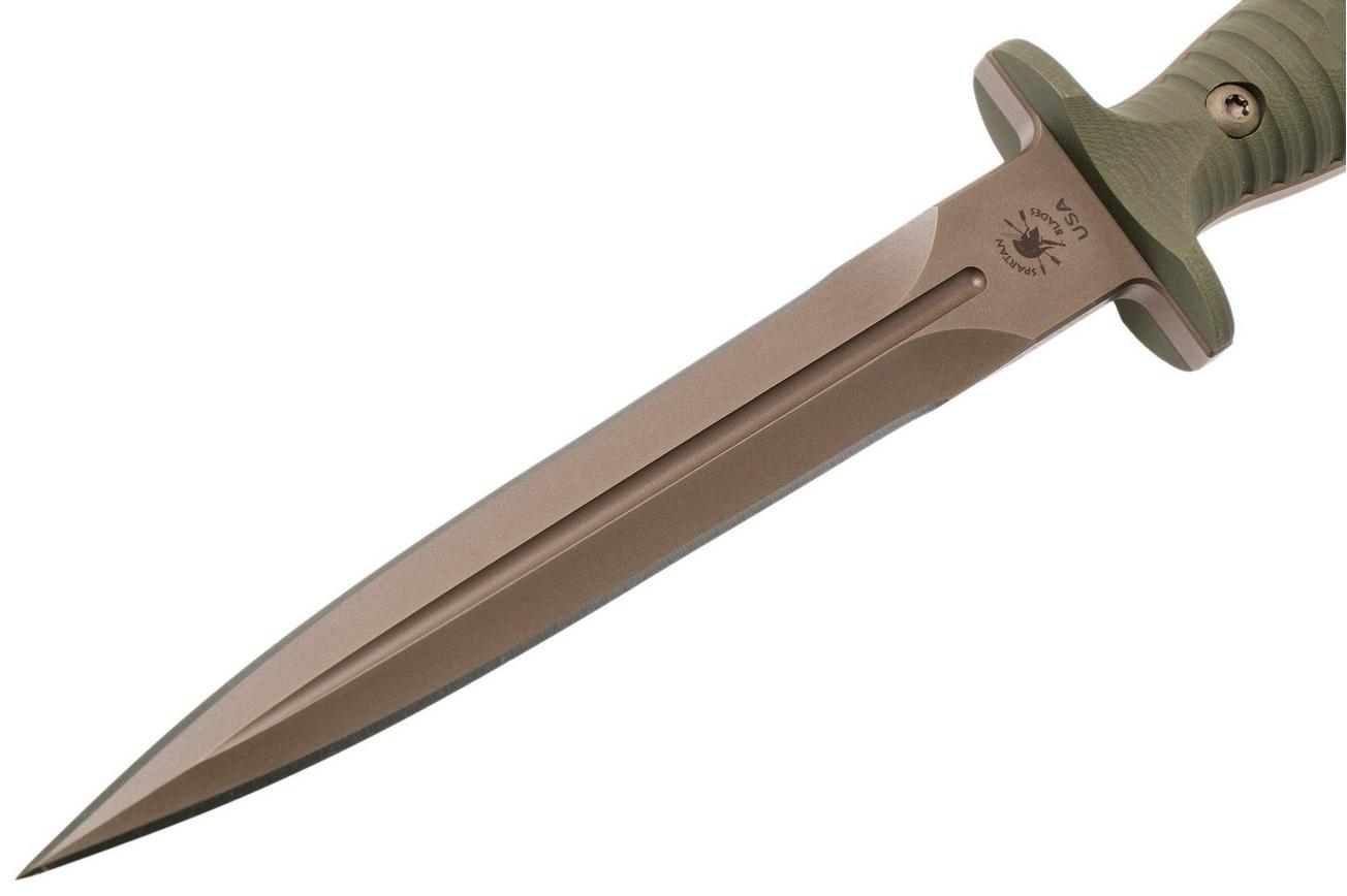Spartan Blades George V14 Dagger FDE Blade, Olive Handle, dolk