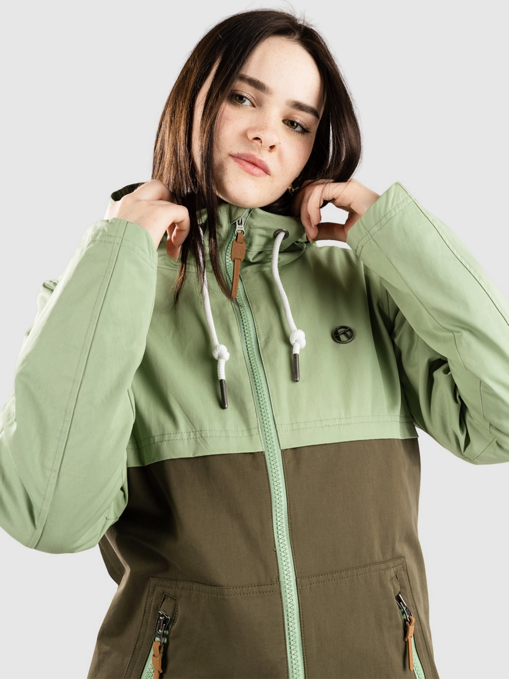 Kazane Naline Jacket aspen green/grape leaf