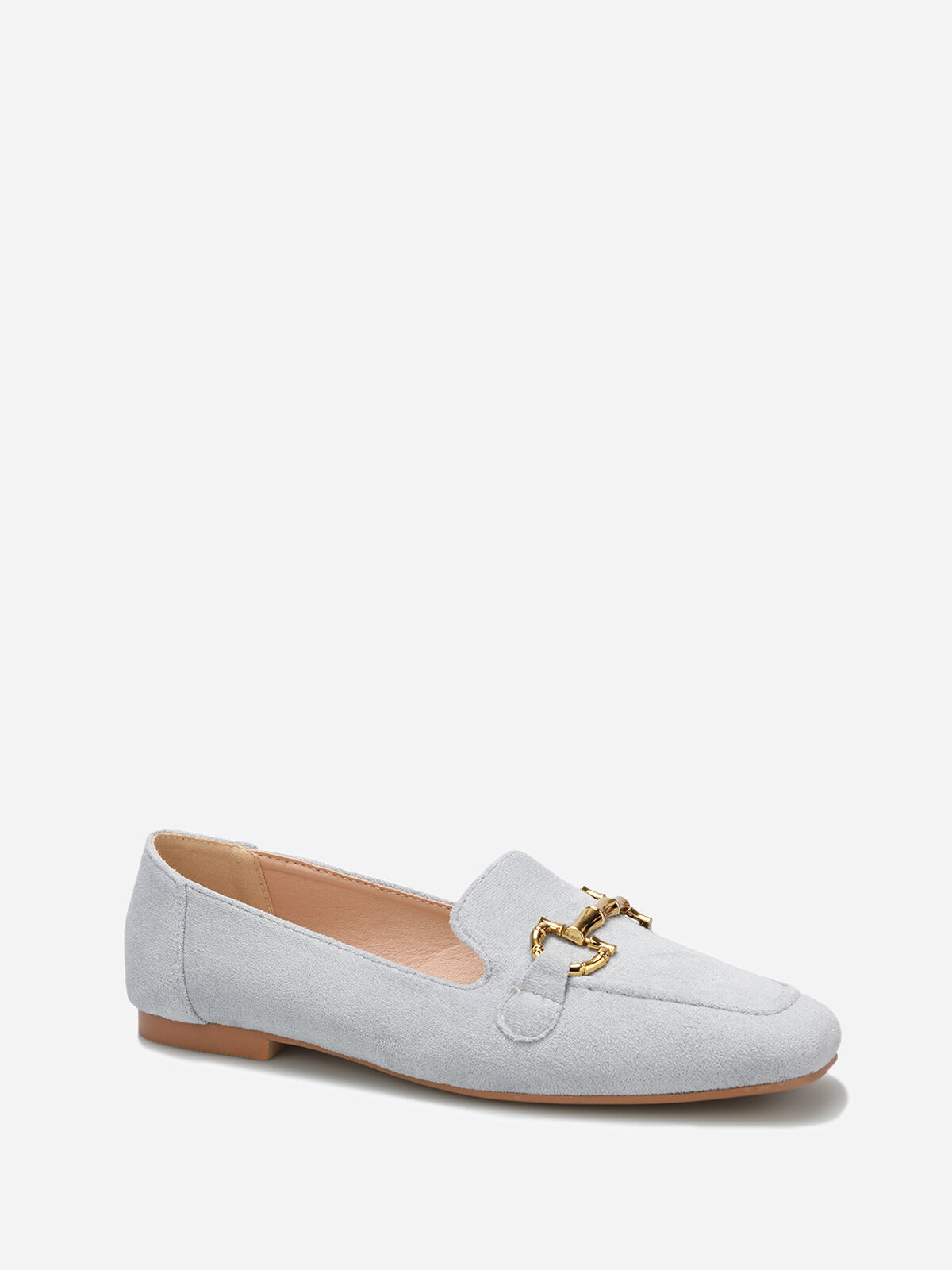 Mocassins en suédine à bride- Bleu