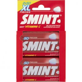 Smint Aardbeiensmaak sugar free XL 2-pack (2 x 50 stuks)