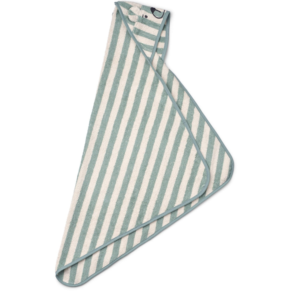 Køb LIEWOOD Peppermint / Creme De La Creme Albert Hooded Håndklæde