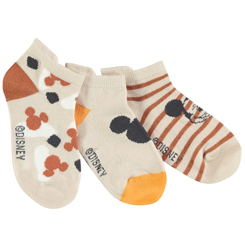 Lot de 3 chaussettes courtes fantaisie Mickey  pour garçon